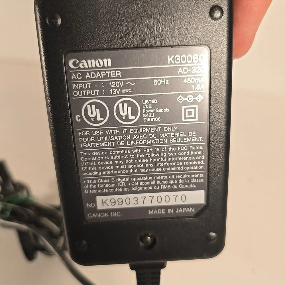 Canon AD-320 K30080 13V 1.8A AC‎ Adapter Power Supply